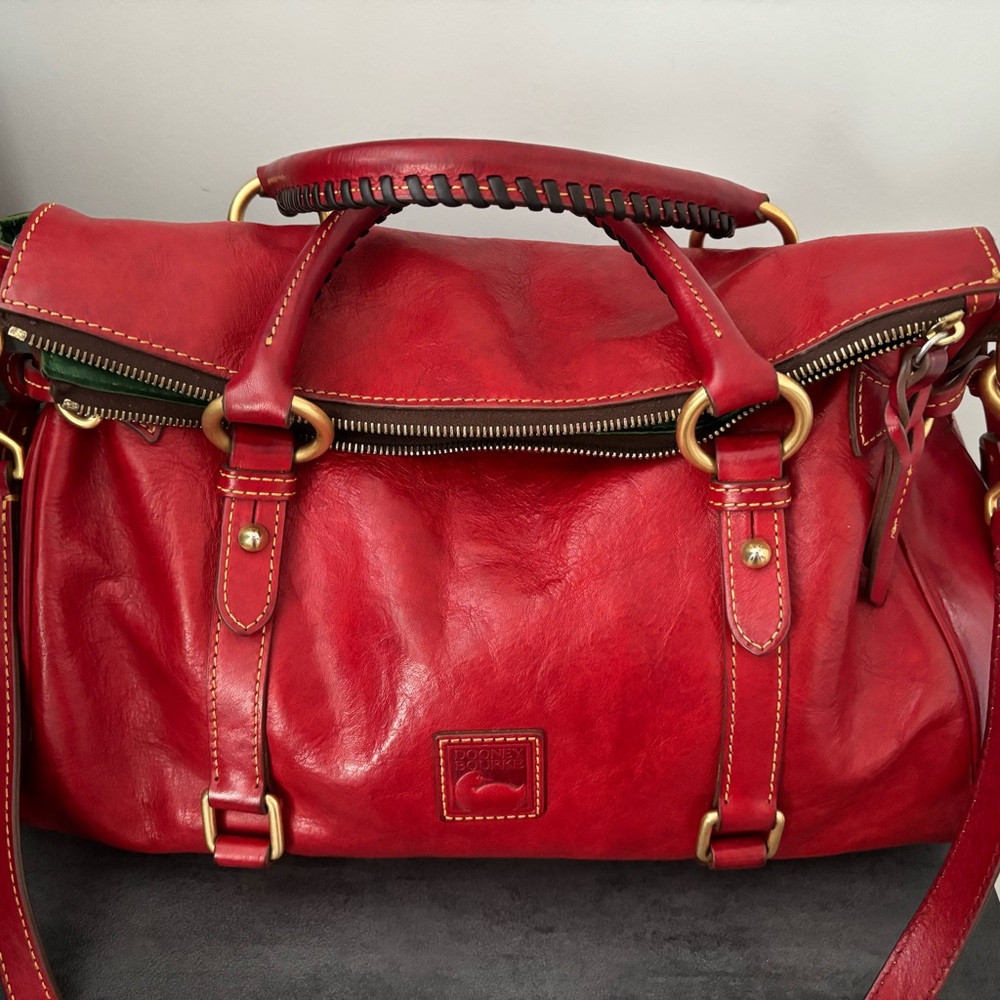 Dooney & Bourke Red Leather Satchel